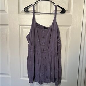 Torrid Lavender Eyelet Tank Top